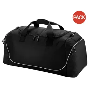 Quadra Teamwear Jumbo Kit Duffel Bag - 110 Liters (Pack of 2) (Black/Light Grey) (One Size) - UTBC4455