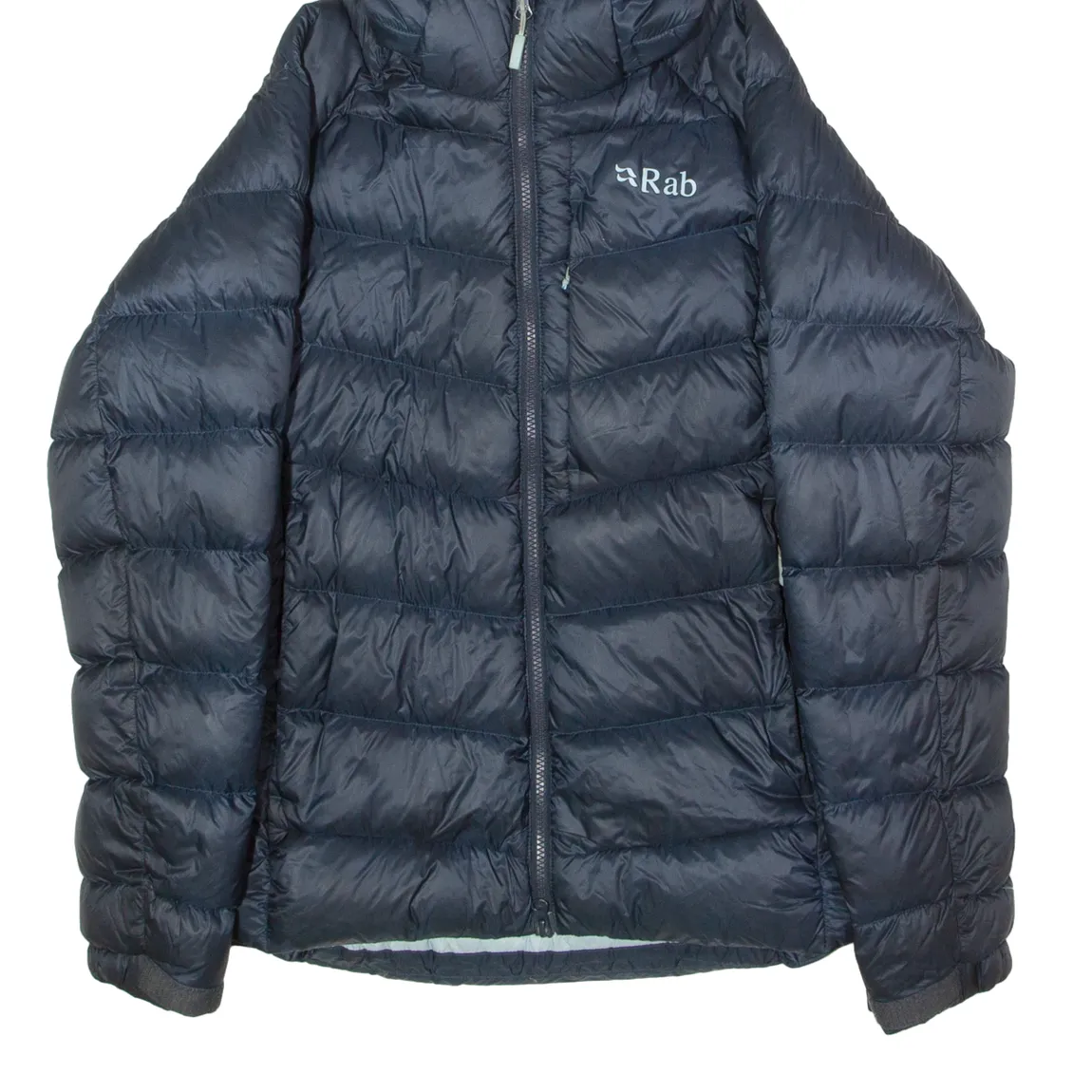 RAB Axiom Pro Womens Puffer Coat Blue Hooded UK 10