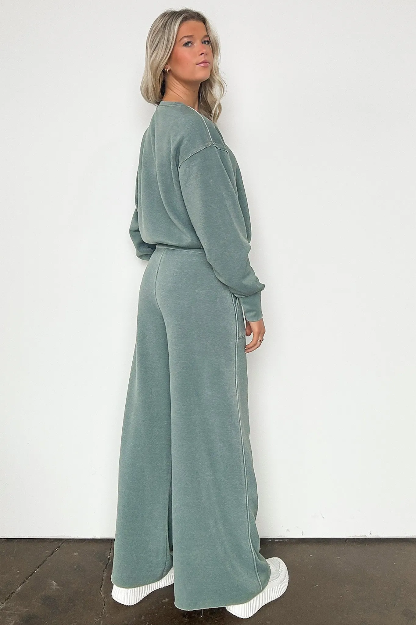 Rest Day High Rise Wide Leg Drawstring Pants