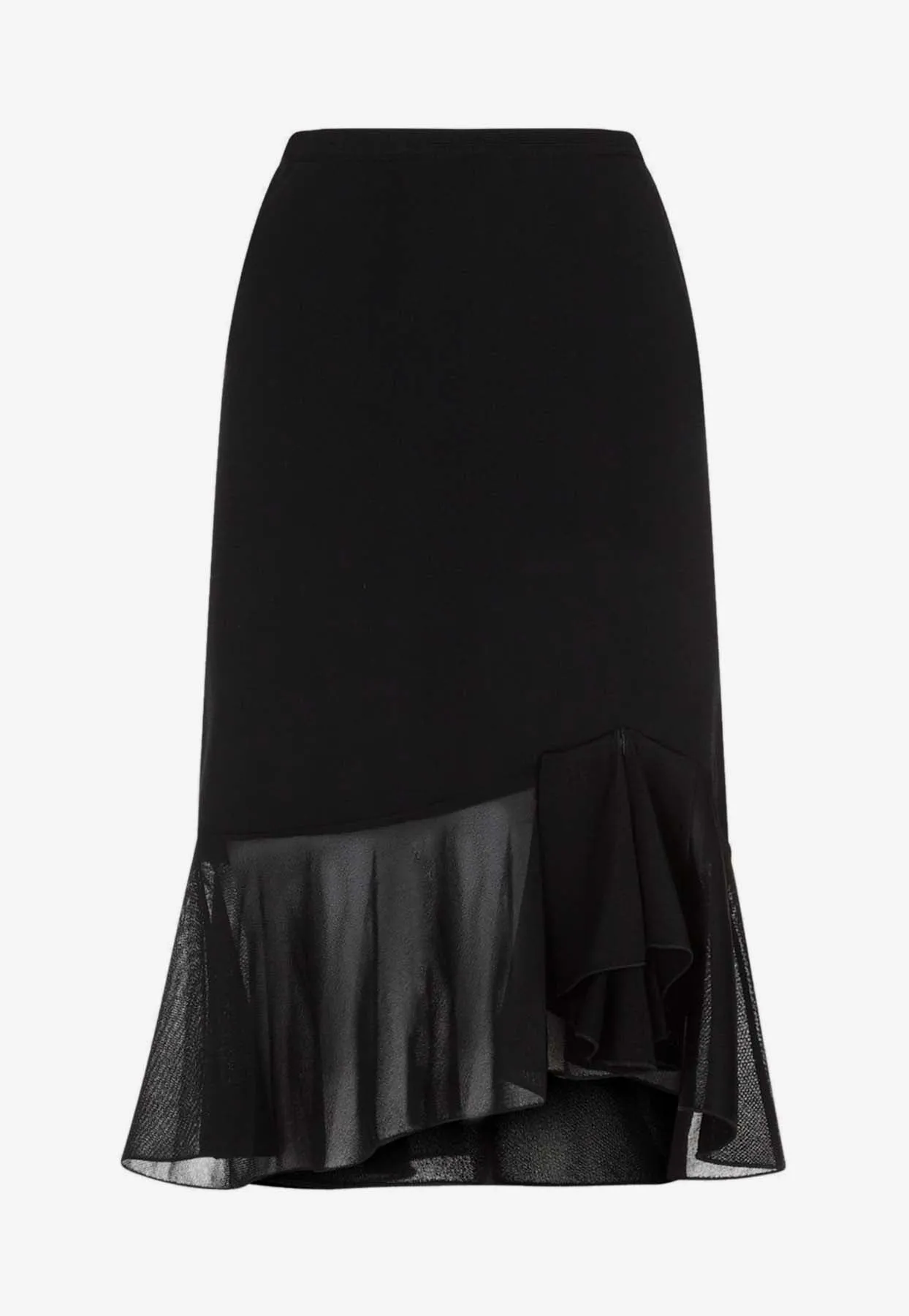 Ruffled Midi Skirt