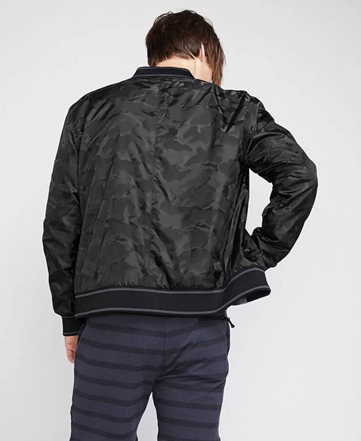 Rutgers Jacquard Bomber (Black)