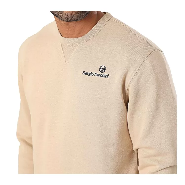 Sergio Tacchini 39406 NAWAYS Sweater Felpa Uomo Felpata Beige