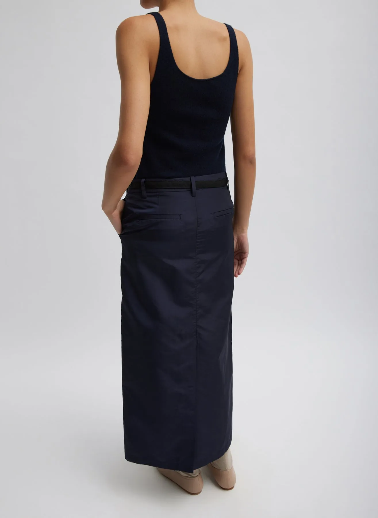 Silk Nylon Maxi Skirt