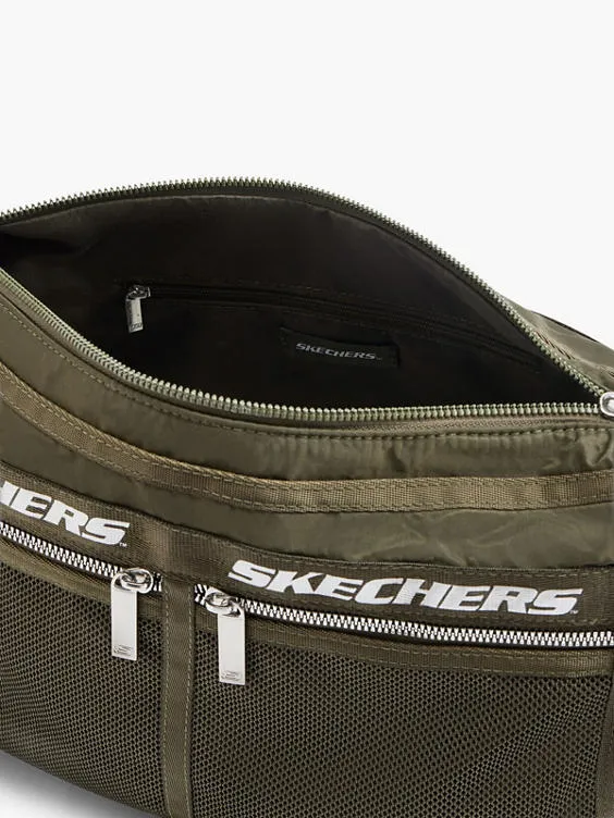 Skechers  Green Skechers Shopper with Mesh Panelling and Adjustable Strap