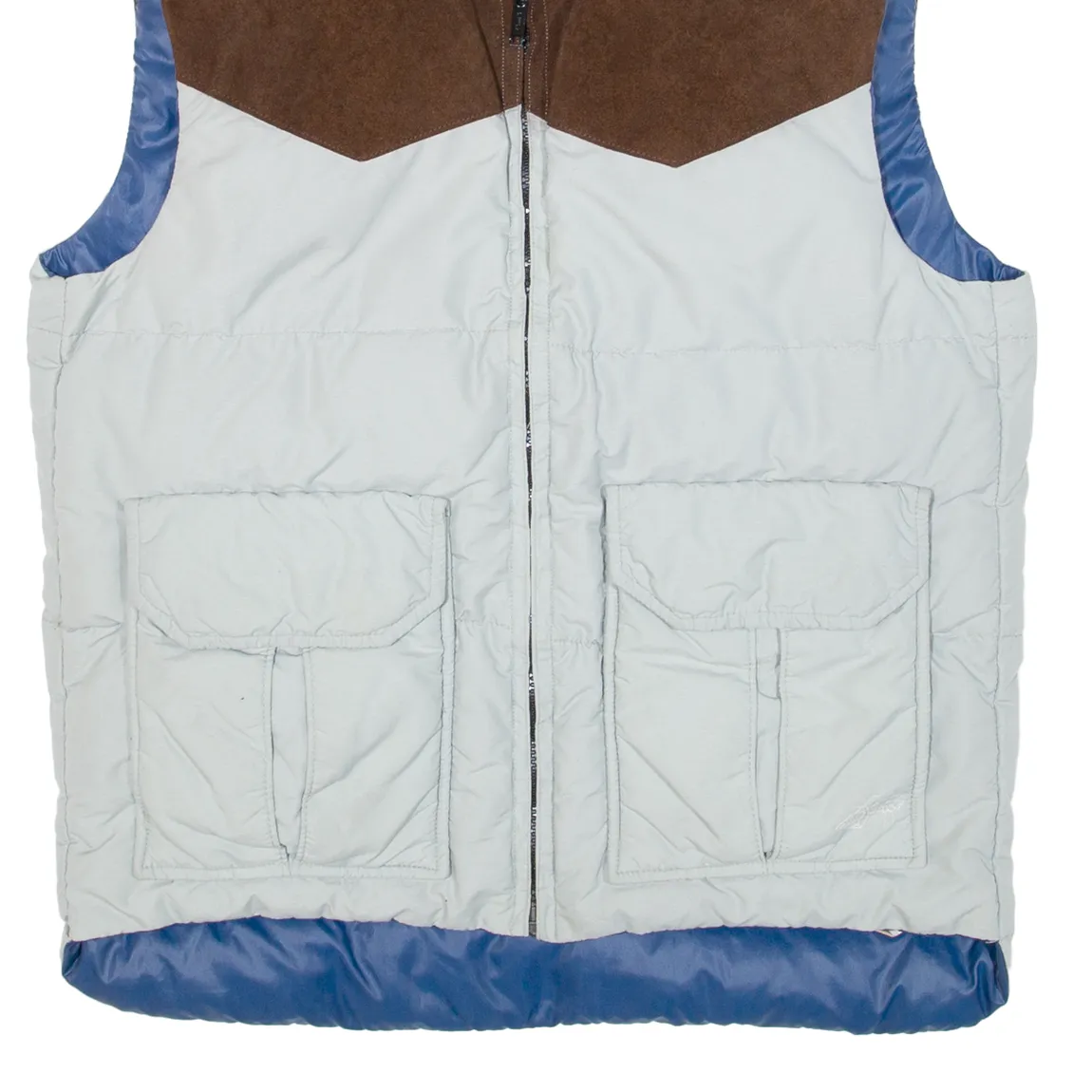 SNOWBIRD Insulated Mens Puffer Gilet Grey Nylon M