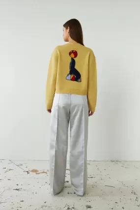 Stella Nova Sweater With Circus Embroidery - Spring Yellow: M