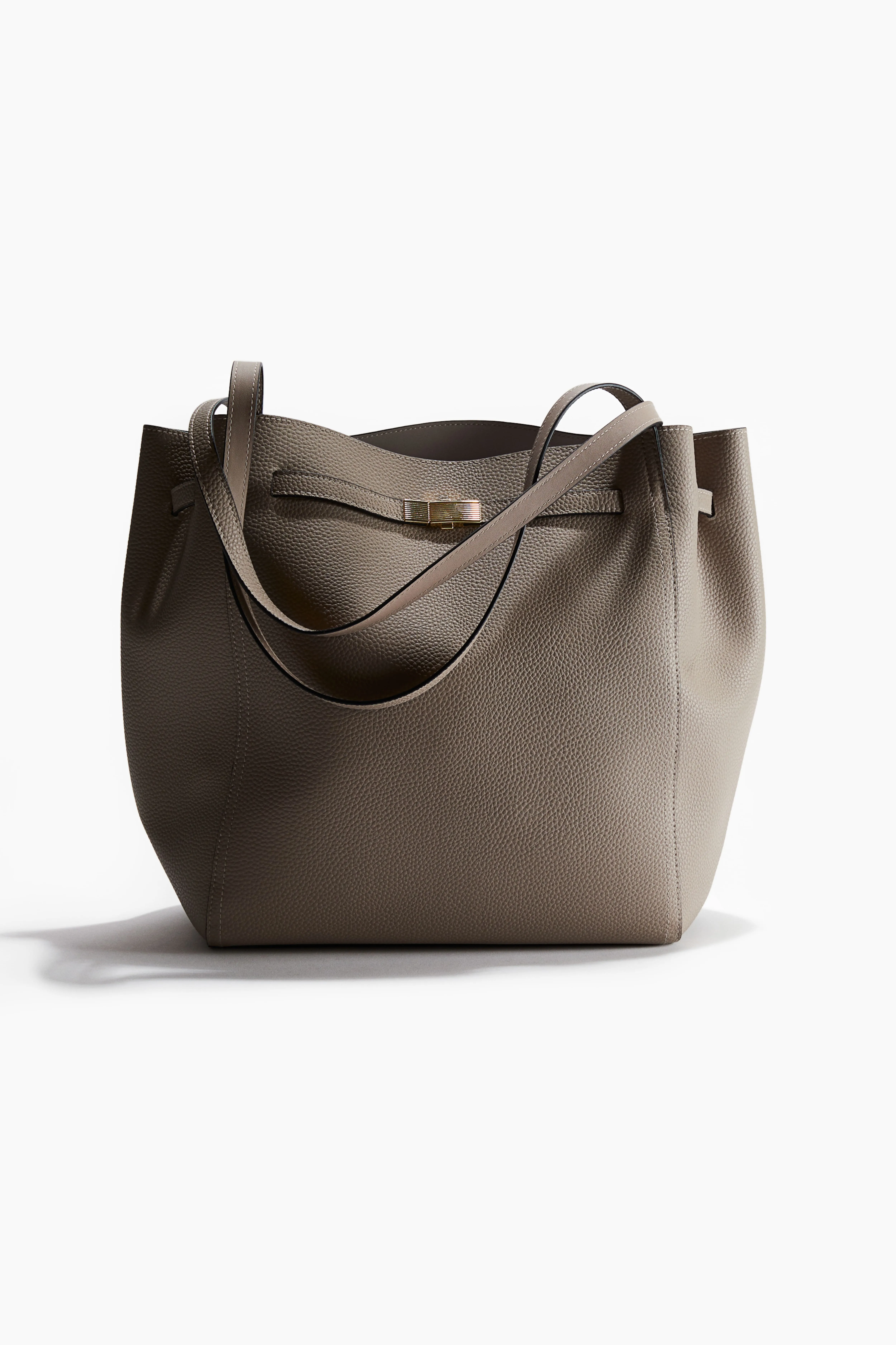 Strap-detail shopper - Greige - Ladies | H&M GB