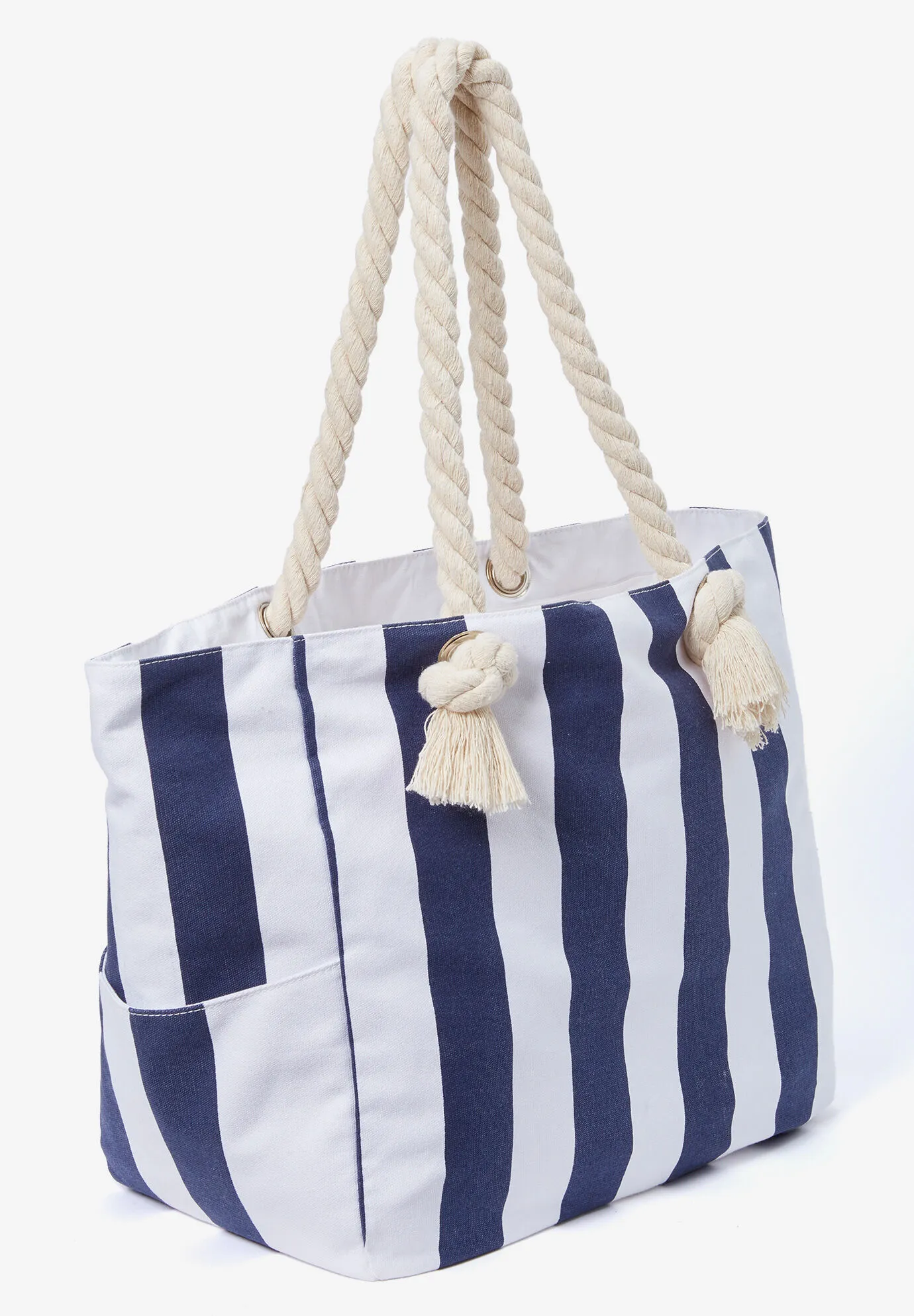 Striped Canvas Tote.