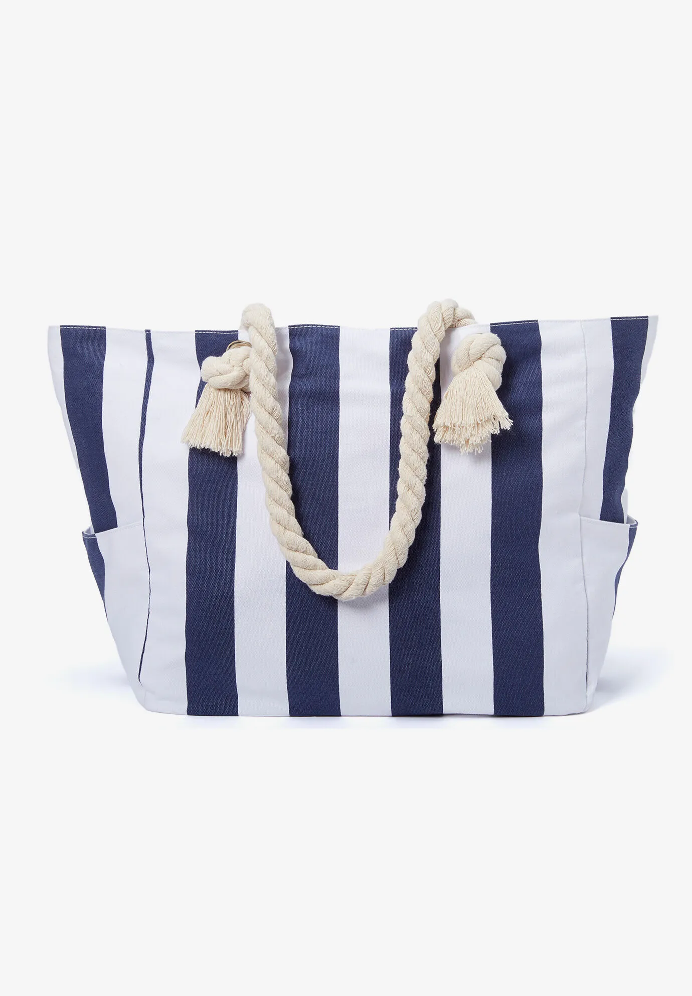 Striped Canvas Tote.