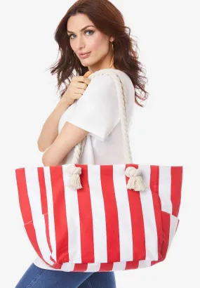 Striped Canvas Tote.