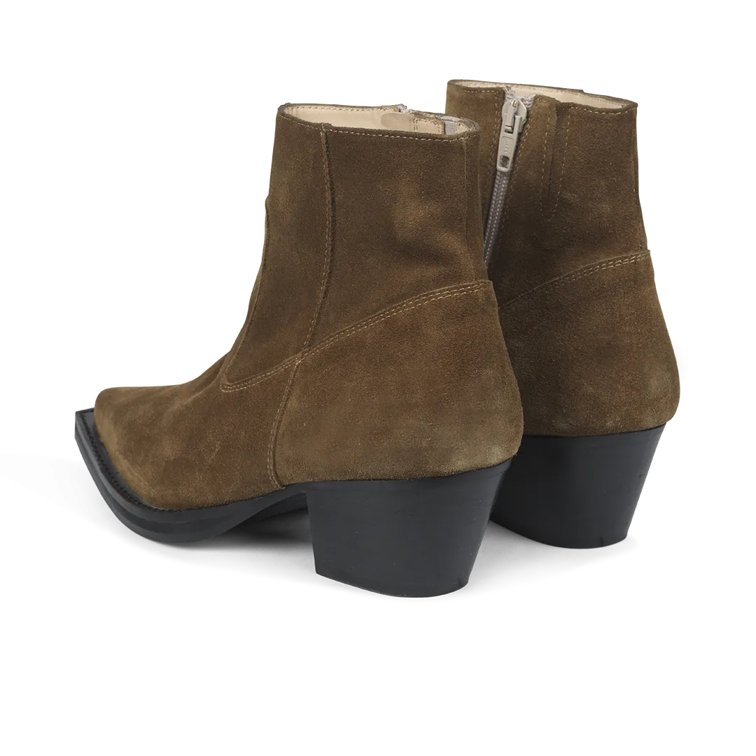 Suede Cowboy boot Mustard