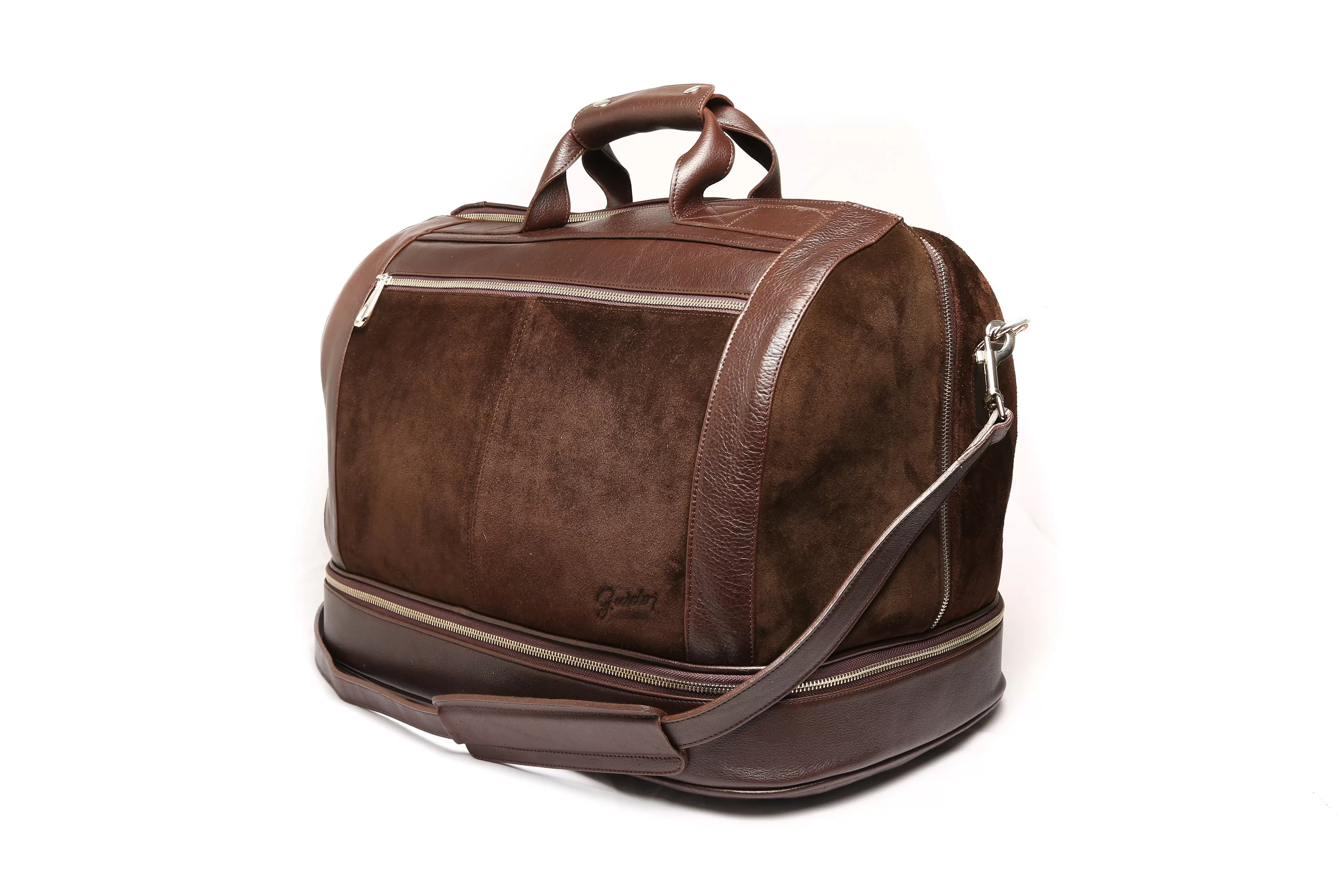 Suit Travel Bag Dark Brown Suede