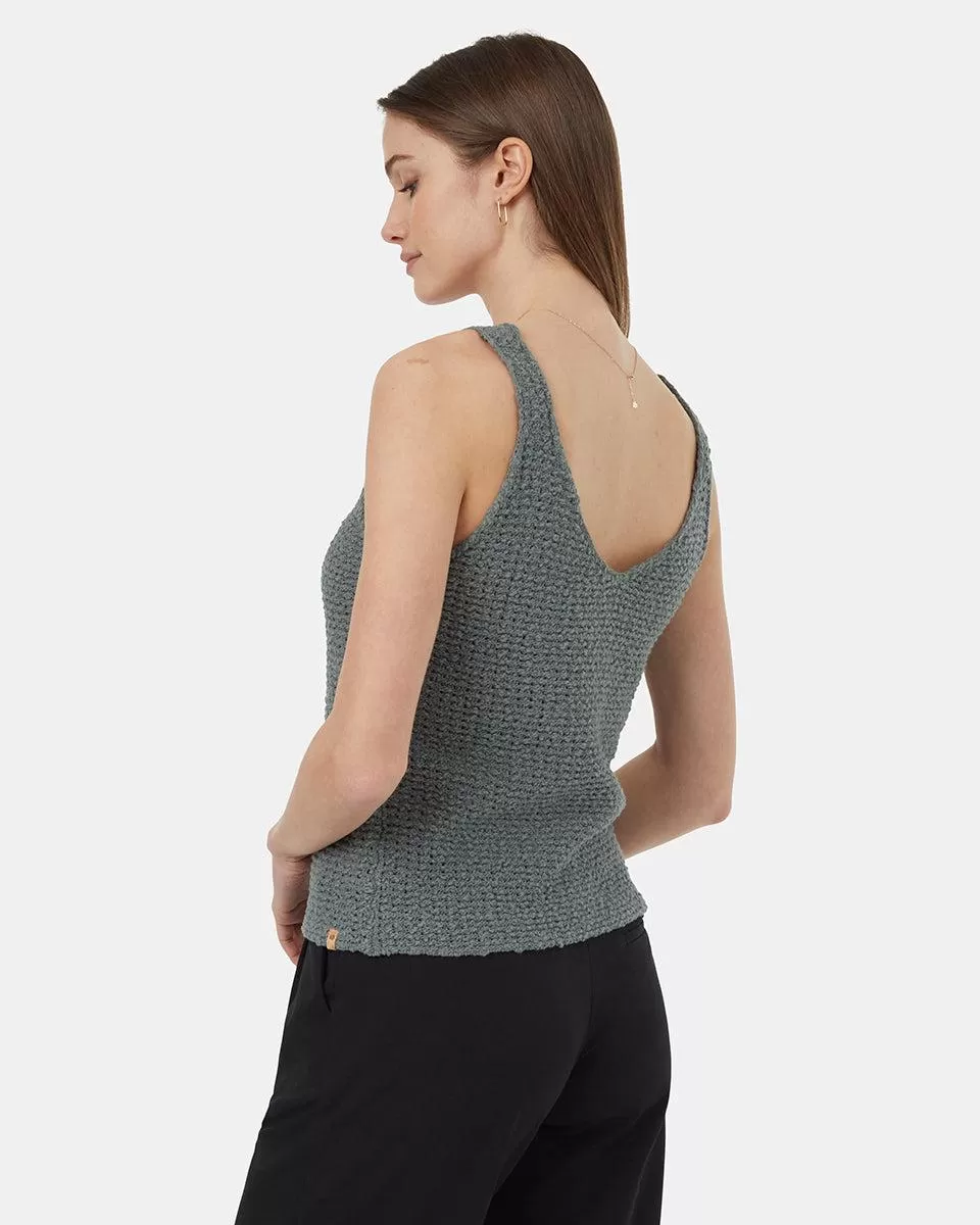 Tentree Highline Boucle Sweater Tank In Light Urban Green