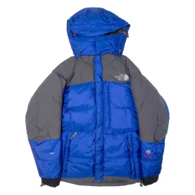 THE NORTH FACE 700 Down Insulated Mens Puffer Coat Blue Hooded Colourblock M