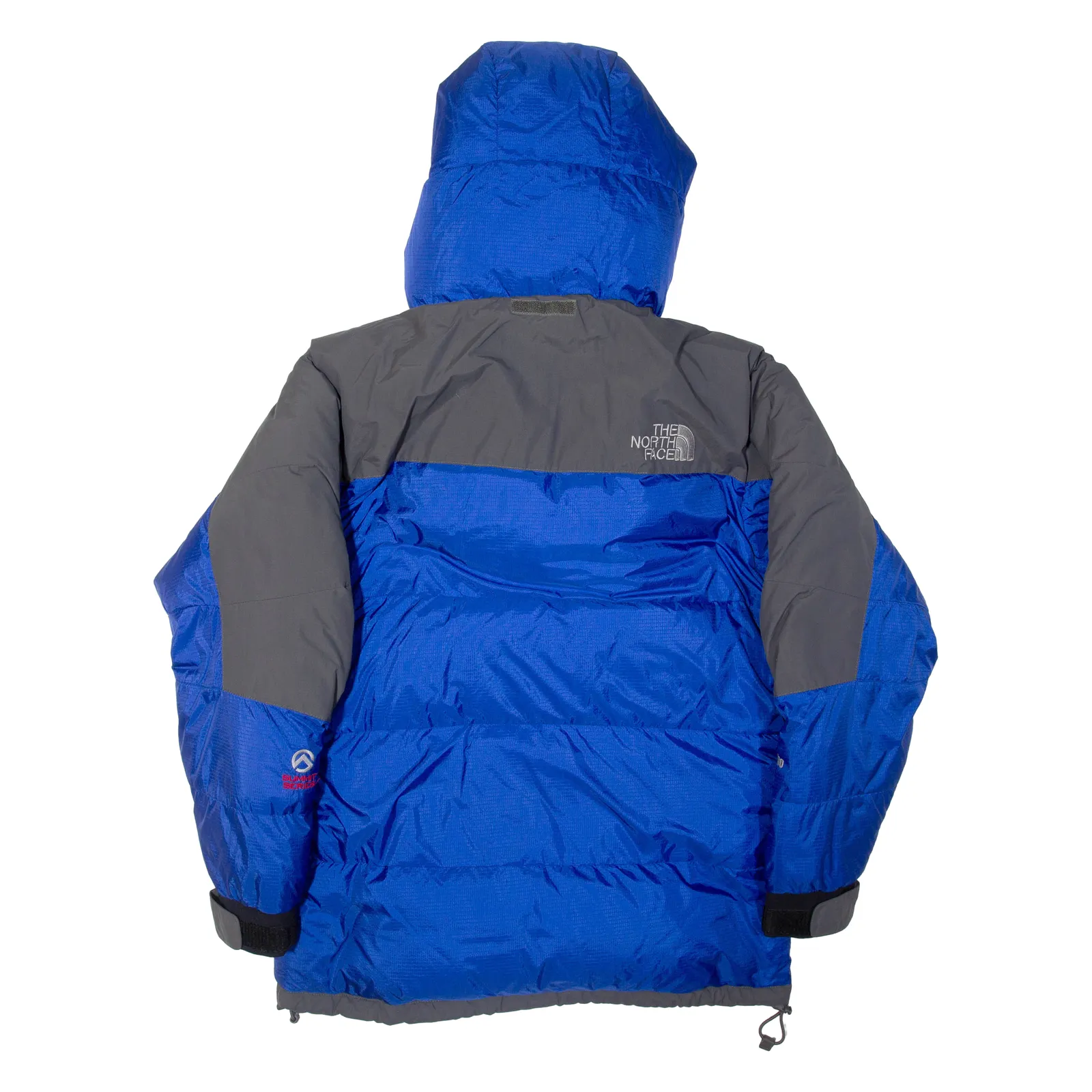 THE NORTH FACE 700 Down Insulated Mens Puffer Coat Blue Hooded Colourblock M