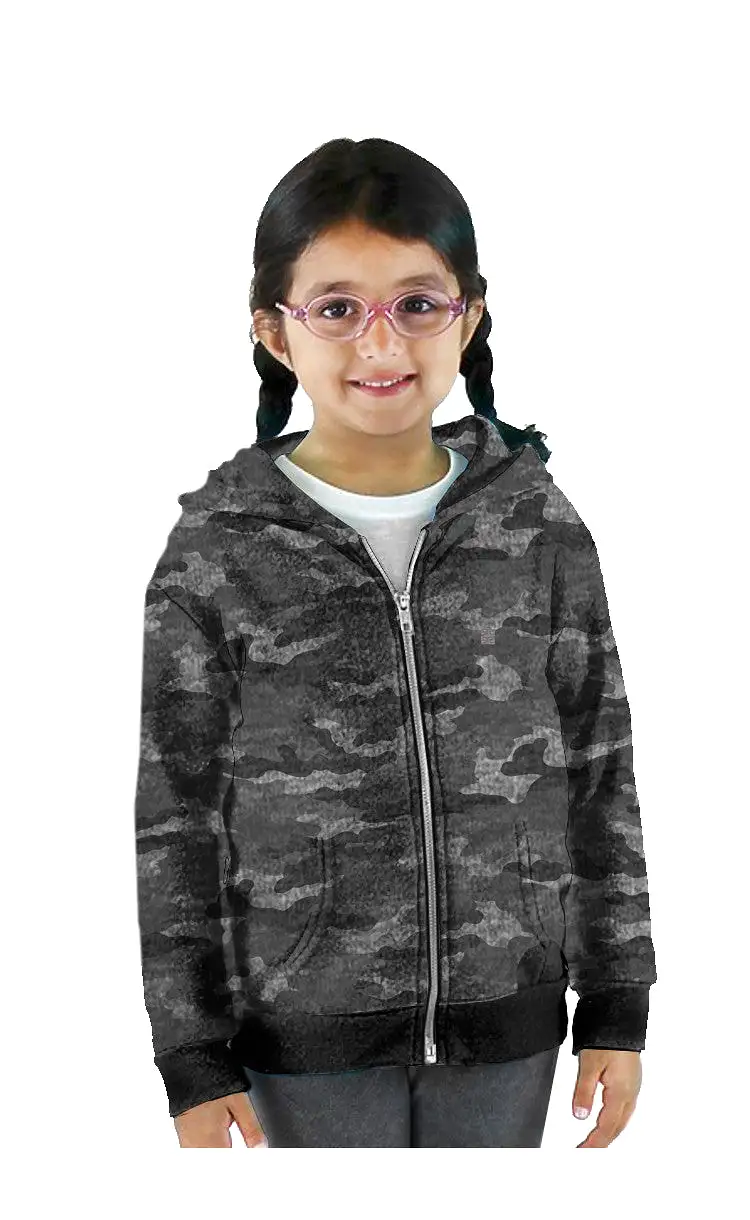 Toddler Triblend Vintage Camo Fleece Zip Hoodie 25160VCM Made in USA