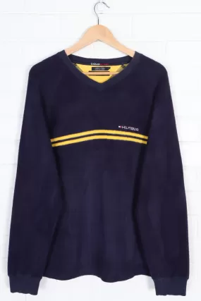 TOMMY HILFIGER 'Cold Stop' Striped Fluffy Fleece Sweater (L)