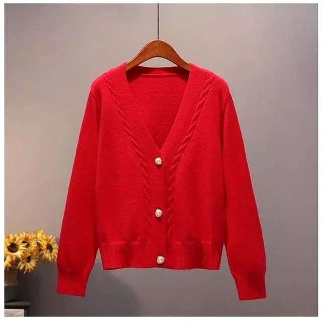 V-Neck Women Cardigan Sweaters