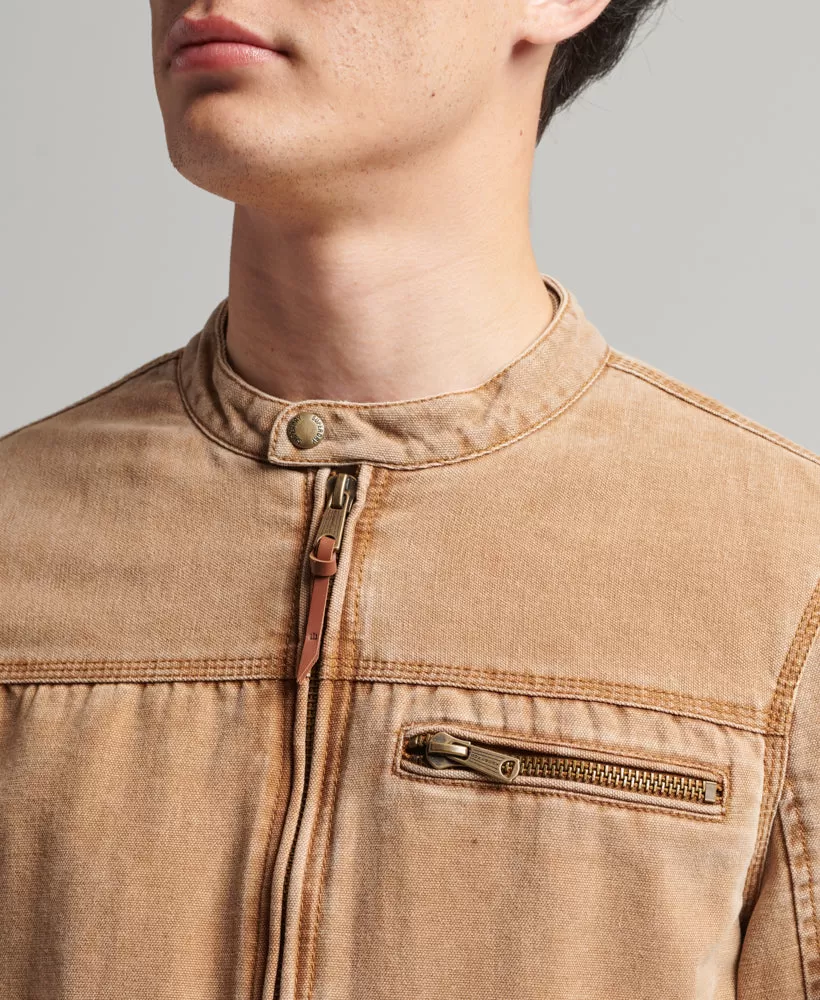 Vintage Canvas Racer Jacket | Denim Co Tobacco Brown