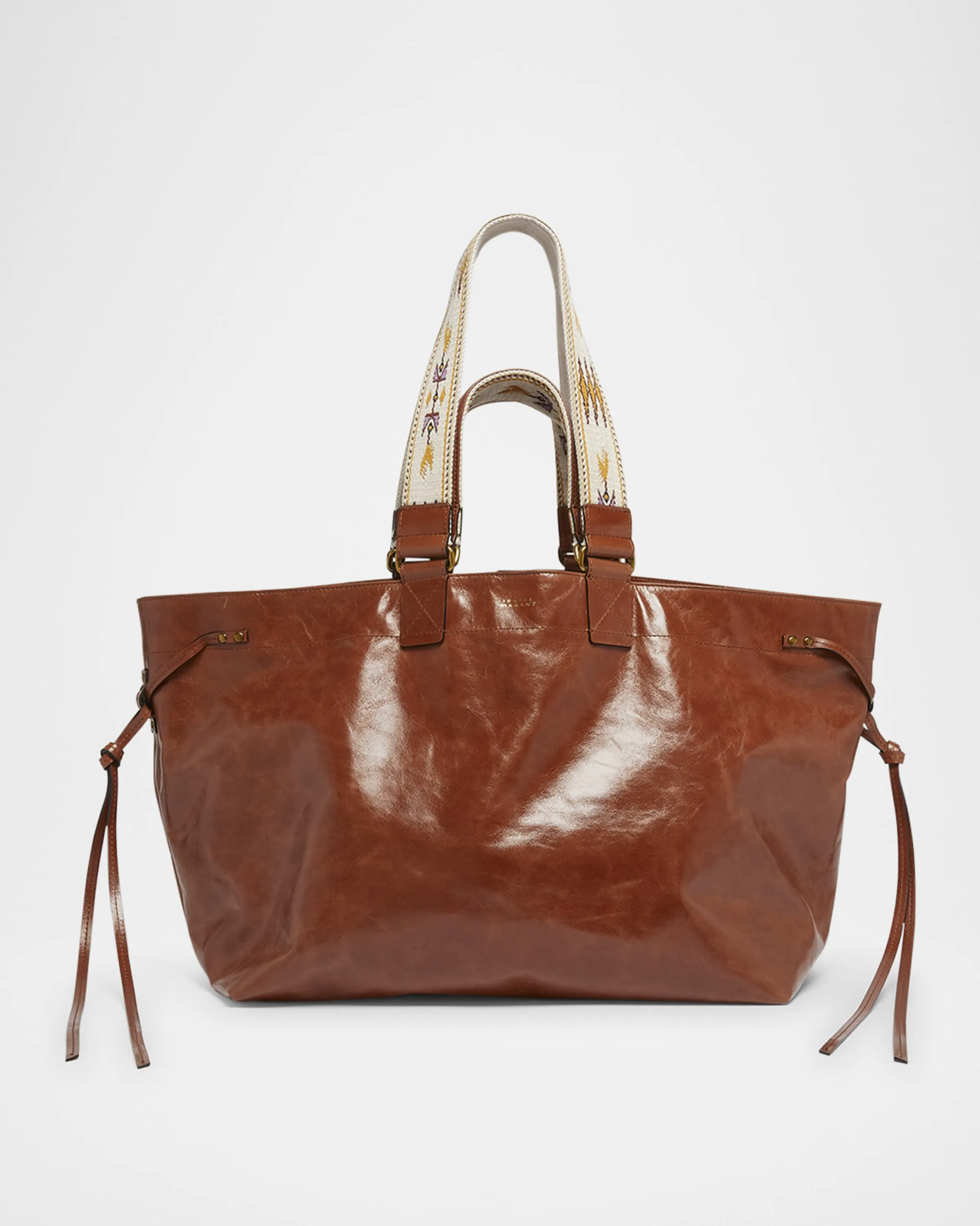 Wardy Double-Handle Leather Tote Bag