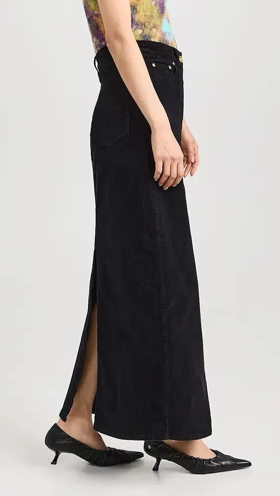 Washed Corduroy Long Skirt