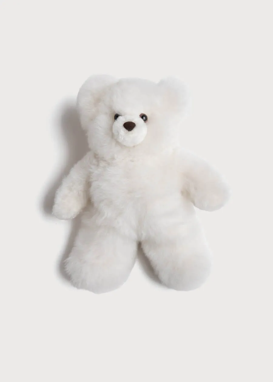 White Teddy Bear (100% Alpaca Fur)