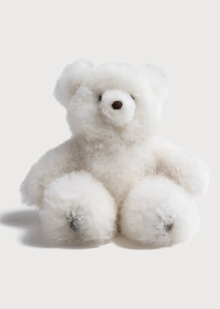 White Teddy Bear (100% Alpaca Fur)