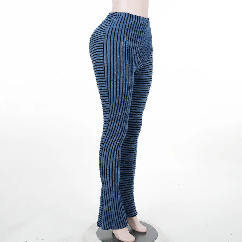 Women Fashion See Though Tassel Straight Sweater Pants 2023