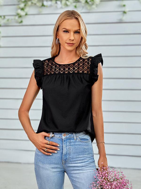 Women Top - Ruffle Sleeves