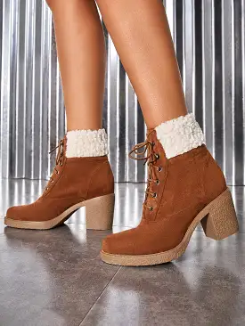 Women's Fashionable Short Boots, Trendy Outdoor Spring And Autumn Booties