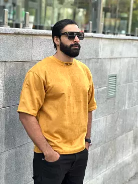 yellow drop shoulder t -shirt