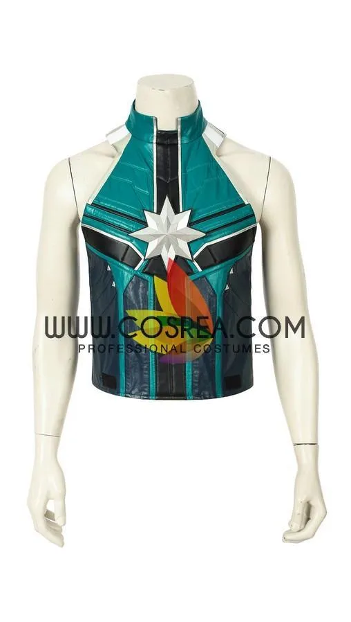 Yon Rogg Star Force Captain Marvel PU Leather Cosplay Costume